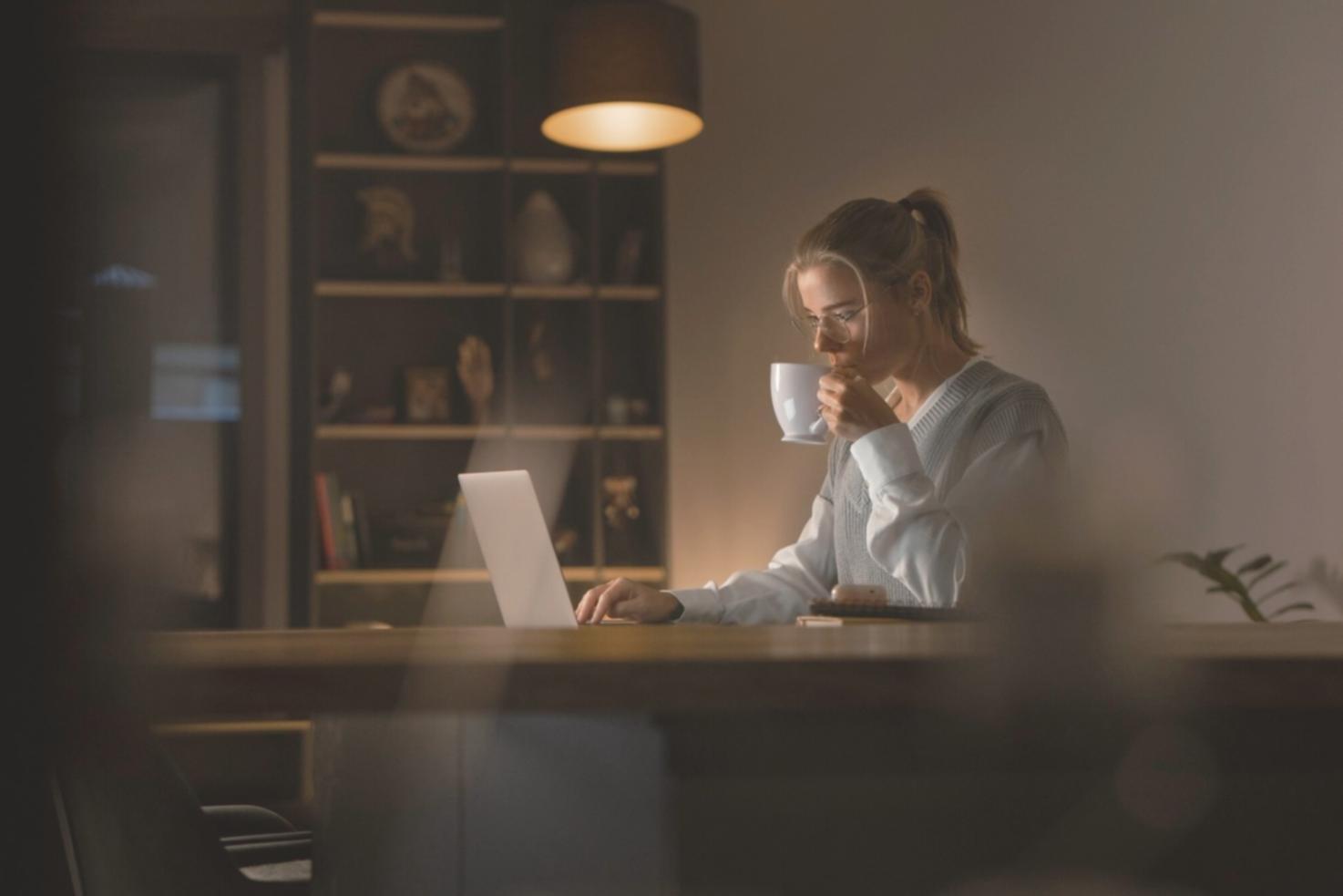 Business analysis workspace showing financial documents and charts